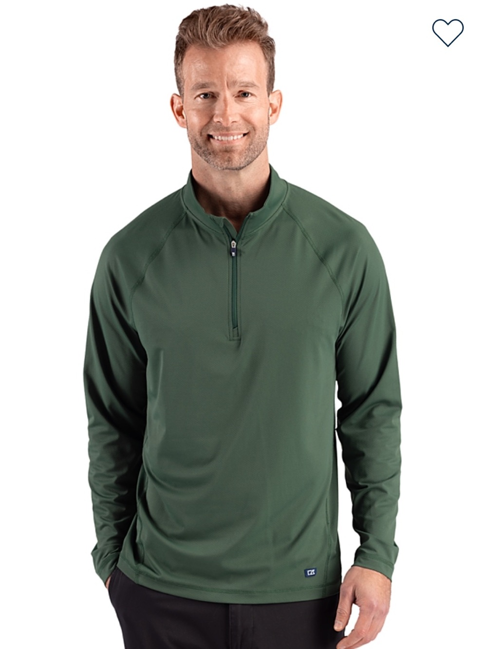 NWT Cutter & Buck Prospect Recycled
Featherlight Stretch Mens 1/4 Zip~Hunter~M